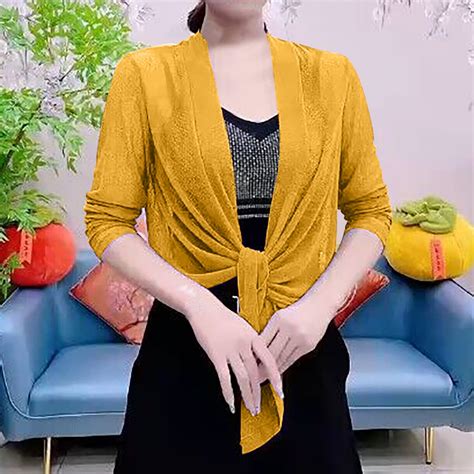 Lolmot Light Weight Cardigan Women Summer Tie Top Open Front Cardigan ...