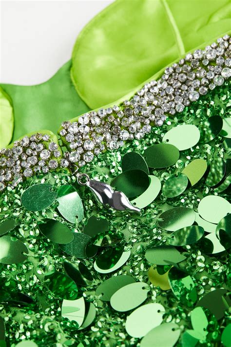 Sequined Mini Dress - Green - Ladies | H&M PH