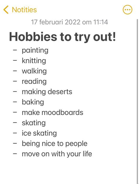 List of Hobbies 的图像结果