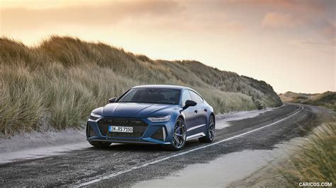 Audi RS 7 Sportback Performance | 2023MY (Color: Ascari Blue Matt) | Front Three-Quarter
