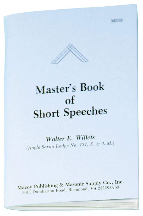 Master's Book of Short Speeches : Willets, Walter E.: Amazon.in: Books