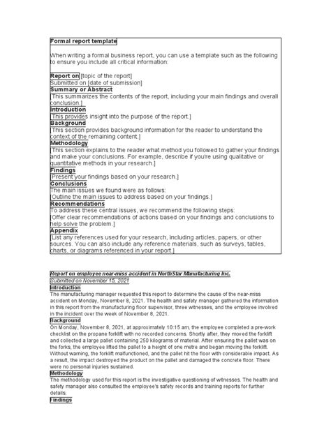 Sample of Formal Report Example 的图像结果