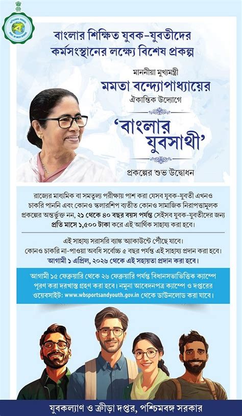 West Bengal Banglar Yuba Sathi Scheme | Government Schemes Updates