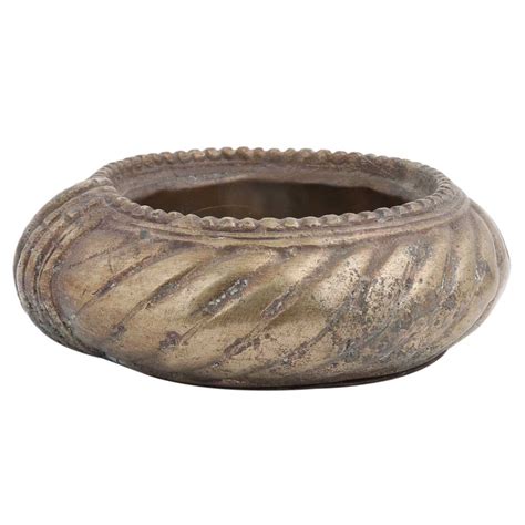 Tribal Round Brass Spiral Design Ashtray