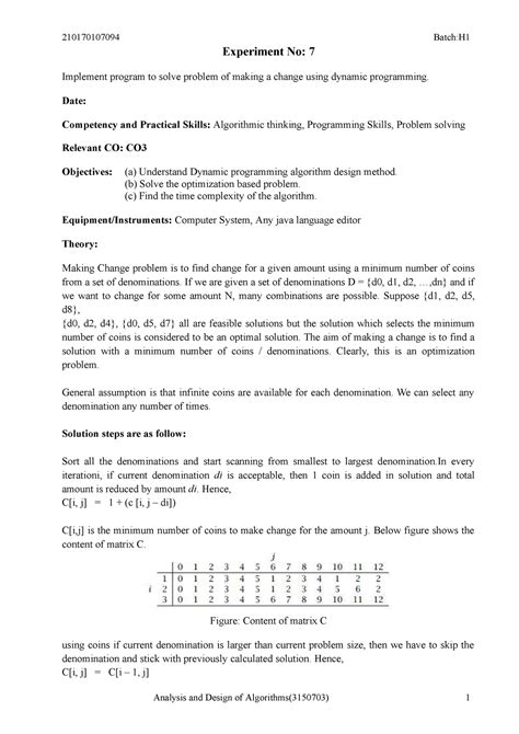 Ada094P2pdf - Lab manual - 210170107094 Batch:H Analysis and Design of ...