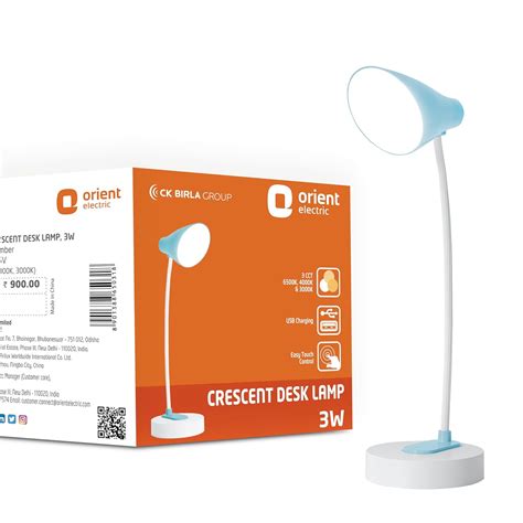 Buy Orient Electric Crescent lamp 3W| Rechargeable LED Desk lamp| 3 ...