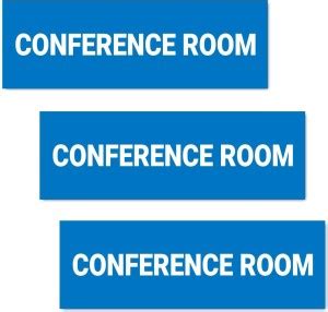 Mindcraftz Conference Room Sign Board Pack of 3 Blue color Emergency ...