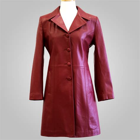 Burgundy Leather Jacket: Bold Style, Timeless Elegance (Tina 009)