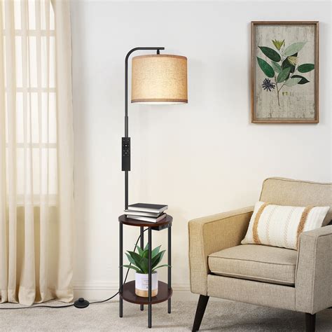 Ebern Designs Zulfa 62" Tray Table Floor Lamp with Remote Control ...