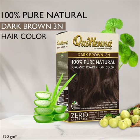 Quikhenna Pure Natural Dark Brown Hair Color 120g - Transform Naturally ...