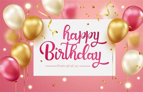 Premium Vector | Birthday greeting vector design. Happy birthday text ...