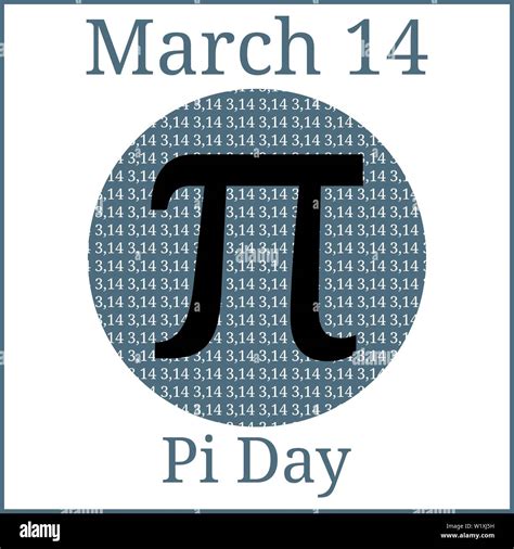 Pi Day. Mathematical constant. March 14th. March Holiday Calendar ...