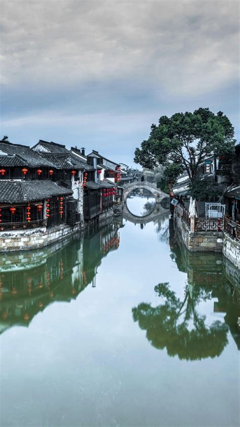 唯美中国古建筑：小桥流水、亭台楼阁- 中国风