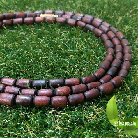 Original Tulsi Kanthi Mala 3 Round Dark Brown Color 7.5mm Bead Size 51 ...