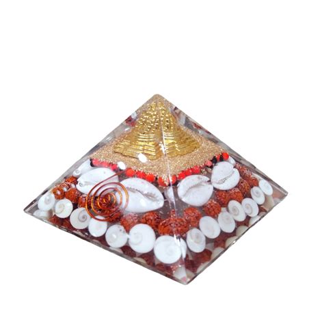 Shree Yantra Orgone Pyramid with Gomti Chakra for Abundance – Astroaura