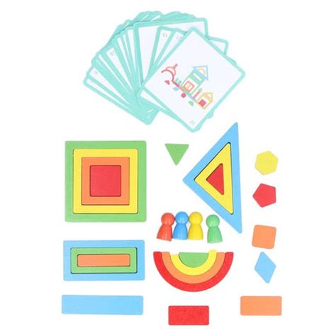 Wooen rainbow Blocks puzzle game - EKT2440 – Extrokids