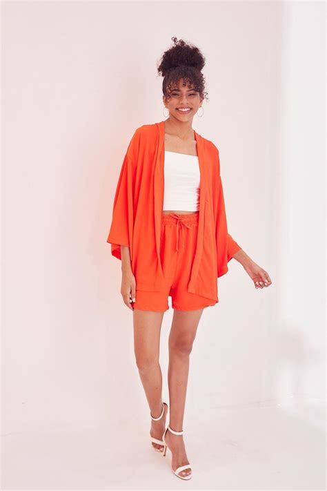 Nar Çiçeği Şortlu Kimono Takım - Spesniks | ElbiseBul