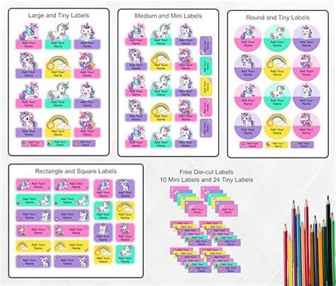 Putani Stickers | 70 pcs Personalised Name Label Stickers, Waterproof ...