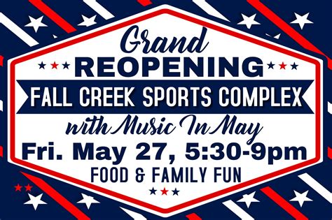 Grand Reopening of the Sports Complex - Fall Creek