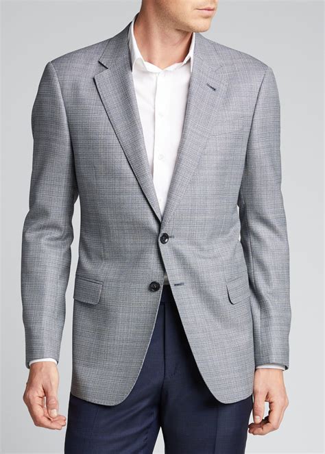 Giorgio Armani Men's Neat Wool Sport Jacket - Bergdorf Goodman