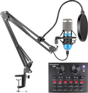 TechBlaze BM800 Condenser Microphone Mic Set with V8 Audio Mixer Sound ...
