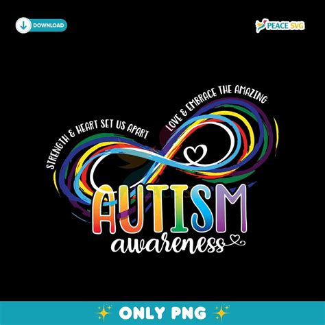 Autism Awareness Infinity Symbol Heart Png Clipart | Peace SVG