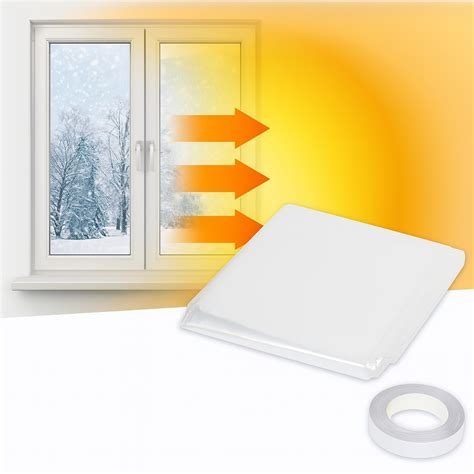 Folia termoizolacyjna przezroczysta na okno szybę 1,5 x 1,7 m ...