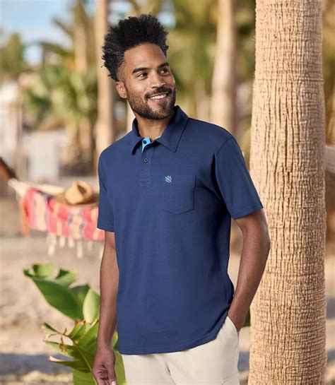 Pack of 3 Men's Cotton Polo Shirts - Yellow Turquoise Navy | Atlas For Men