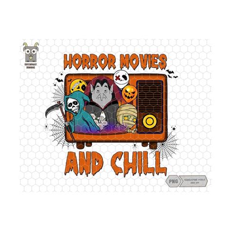 Horror Movies and Chill Png, Halloween Png, Spooky Vibes Png | Inspire ...