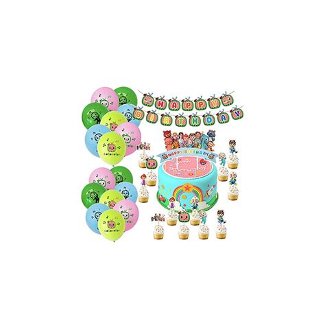 Buy Cocomelon Party Decoration Supplies, 46 PCS Cocomelon Baby Birthday ...