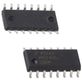 MM74HC595MX onsemi シフト レジスタ 74HCシリーズ 8ステージ シフトレジスター 単方向， 16-Pin SOIC 1 ...