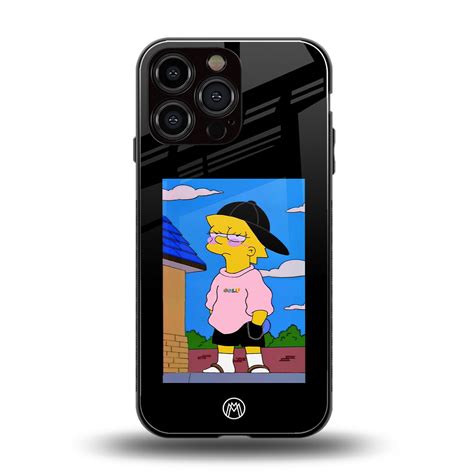 Lisa Simpson Phone Cover for Iphone 14 Pro Max | Glass Case – Mymerchandize