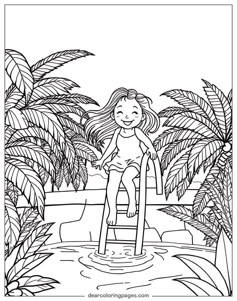 Swimming Coloring Pages 的图像结果