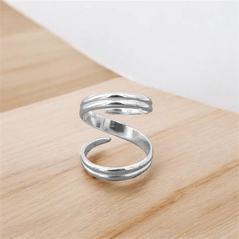 LD DESIGNS 925 Sterling Silver Swan Neck Splint Ring – Adjustable Arthritis Finger Splint, EDS ...