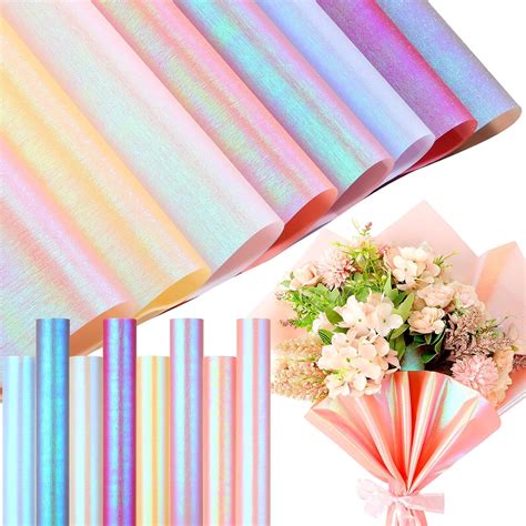 Amazon.com: 160 Sheets Double Color Flower Wrapping Paper Thick ...