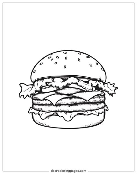 Burger Coloring Pages - 12 Free Printable Coloring Pages
