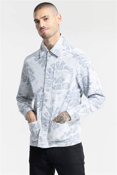 Buy Men's Aeros Blue Overshirt Online | SNITCH