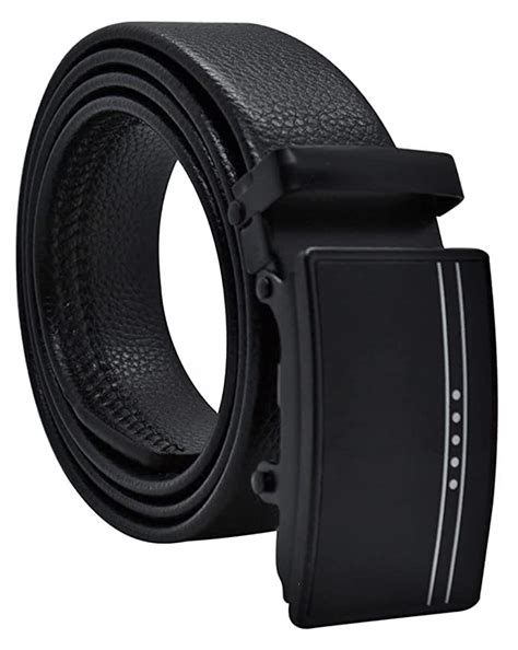Buy SEVEN F.S Men's PU Auto-lock Buckle Black Belt's at Amazon.in