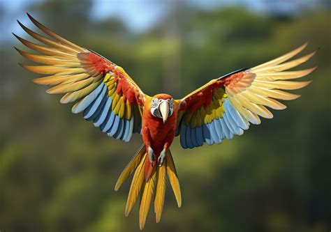 Flying macaw, beautiful bird. Generative AI 32499382 Stock Photo at ...