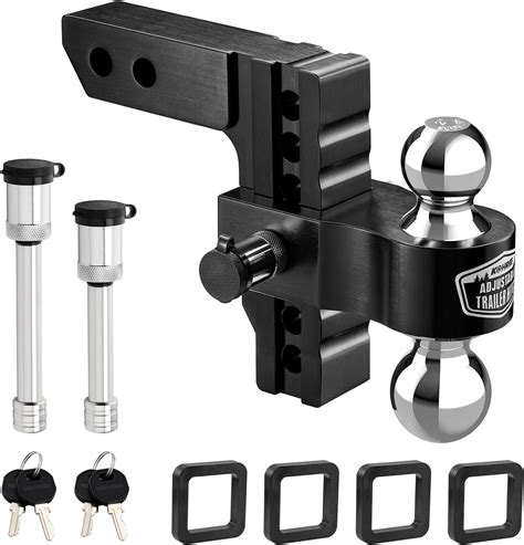 Amazon.com: TIROL Adjustable Trailer Hitch - Fits 2'' Receiver, 6 Drop ...
