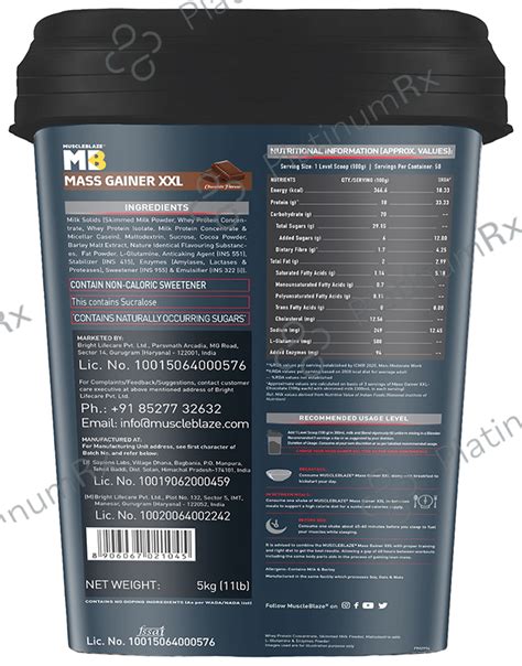 MuscleBlaze Mass – Uses, Price, Side Effects | PlatinumRx