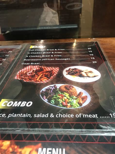 Menu at Suya Joint /African Grill restaurant, Ottawa