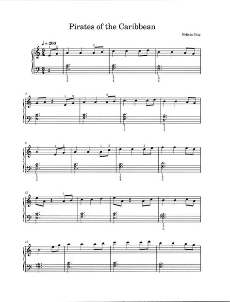 Pirates of the Caribbean Piano Solo - Digital Sheet Music - Late ...