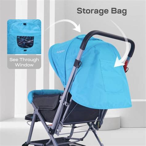 Kiddie Kingdom Stroller - 3 Position Recline, Easy Fold, Reversible Ha