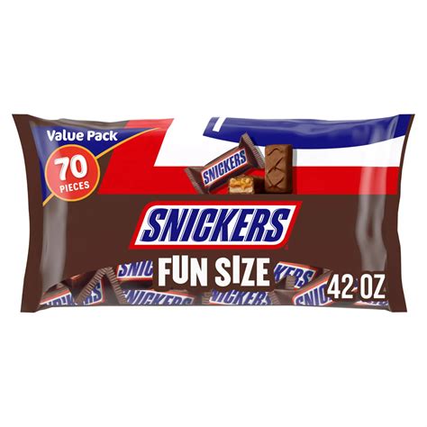 Snickers Fun Size Halloween Chocolate Caramel Candy Bars, 70 pk. | BJ's ...