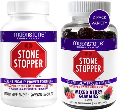 Amazon.com: Moonstone Kidney Stone Stopper Capsules & Gummies, Outperforms Chanca Piedra Stone ...