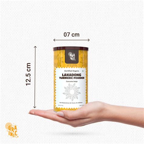 Buy 100 % Organic Lakadong Turmeric Powder Online - Grainic