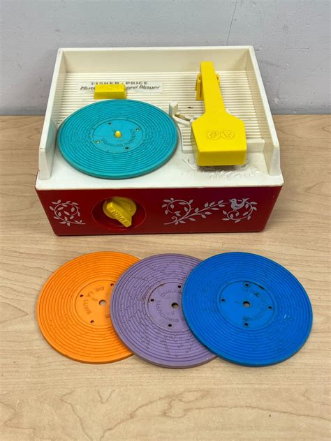 Vintage Fisher Price Record Player with Records - Works - see all photos