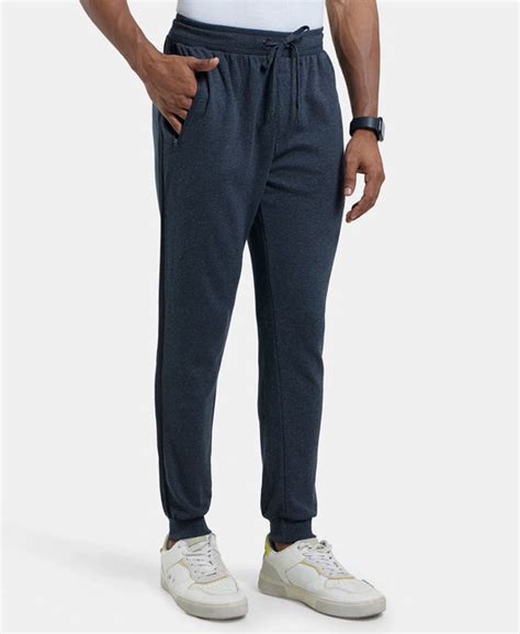 Buy Super Combed Cotton Rich Slim Fit Jogger with Zipper Pockets - True ...