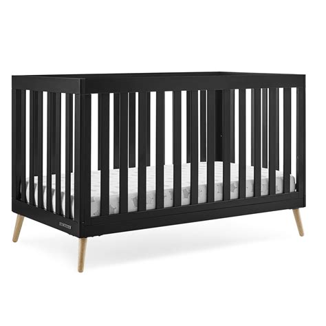 Delta Children Essex 4-in-1 Convertible Baby Crib, Ebony with Natural ...